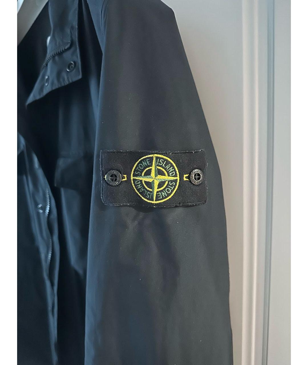 STONE ISLAND Черная полиэстеровая куртка, фото 3