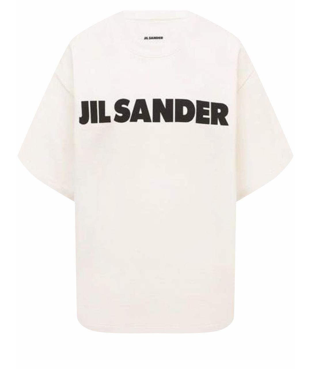 JIL SANDER Белая хлопковая футболка, фото 1