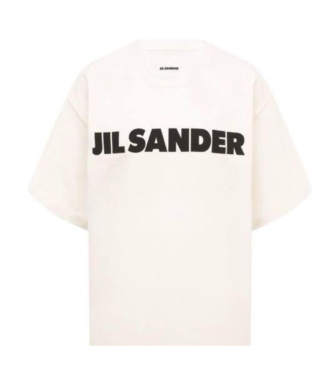 JIL SANDER Белая хлопковая футболка, фото 2