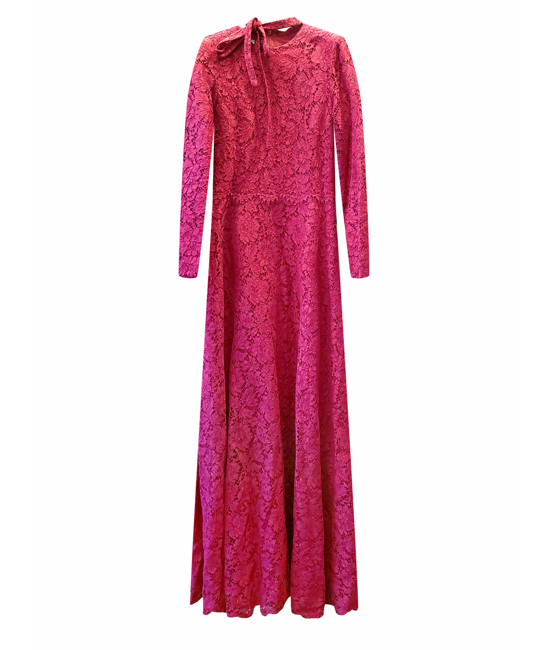 VALENTINO Фуксия кружевное вечернее платье, фото 1