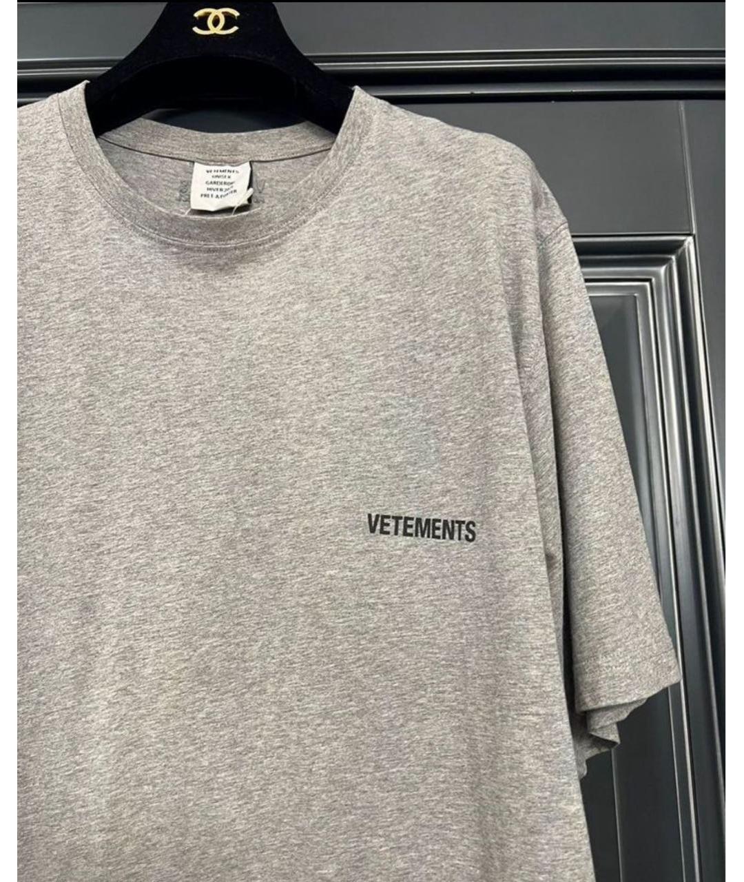 VETEMENTS Серая футболка, фото 2