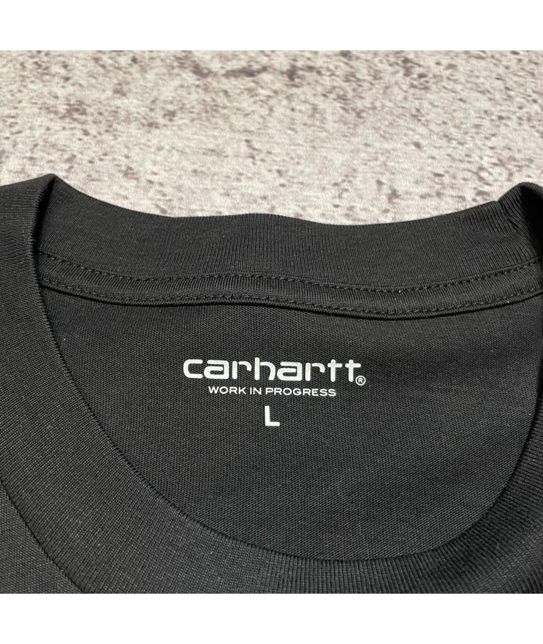 CARHARTT WIP Черная хлопковая футболка, фото 4