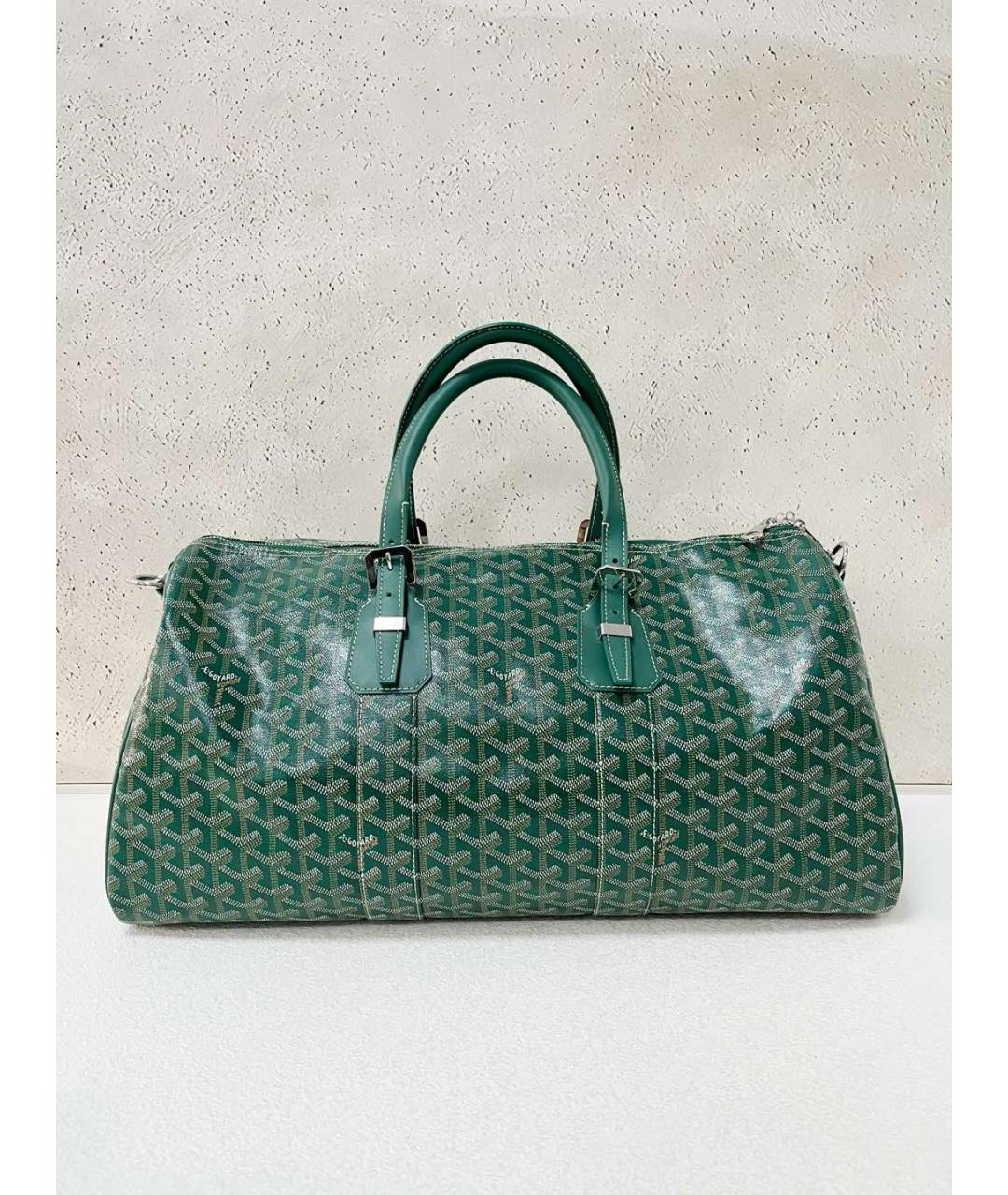 GOYARD Зеленая деним дорожная/спортивная сумка, фото 2