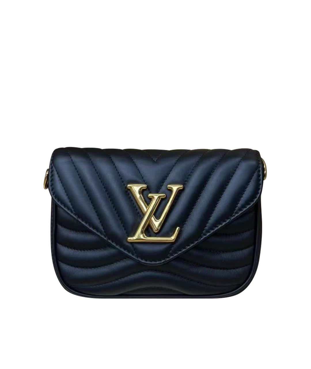 LOUIS VUITTON Черная кожаная сумка через плечо, фото 1