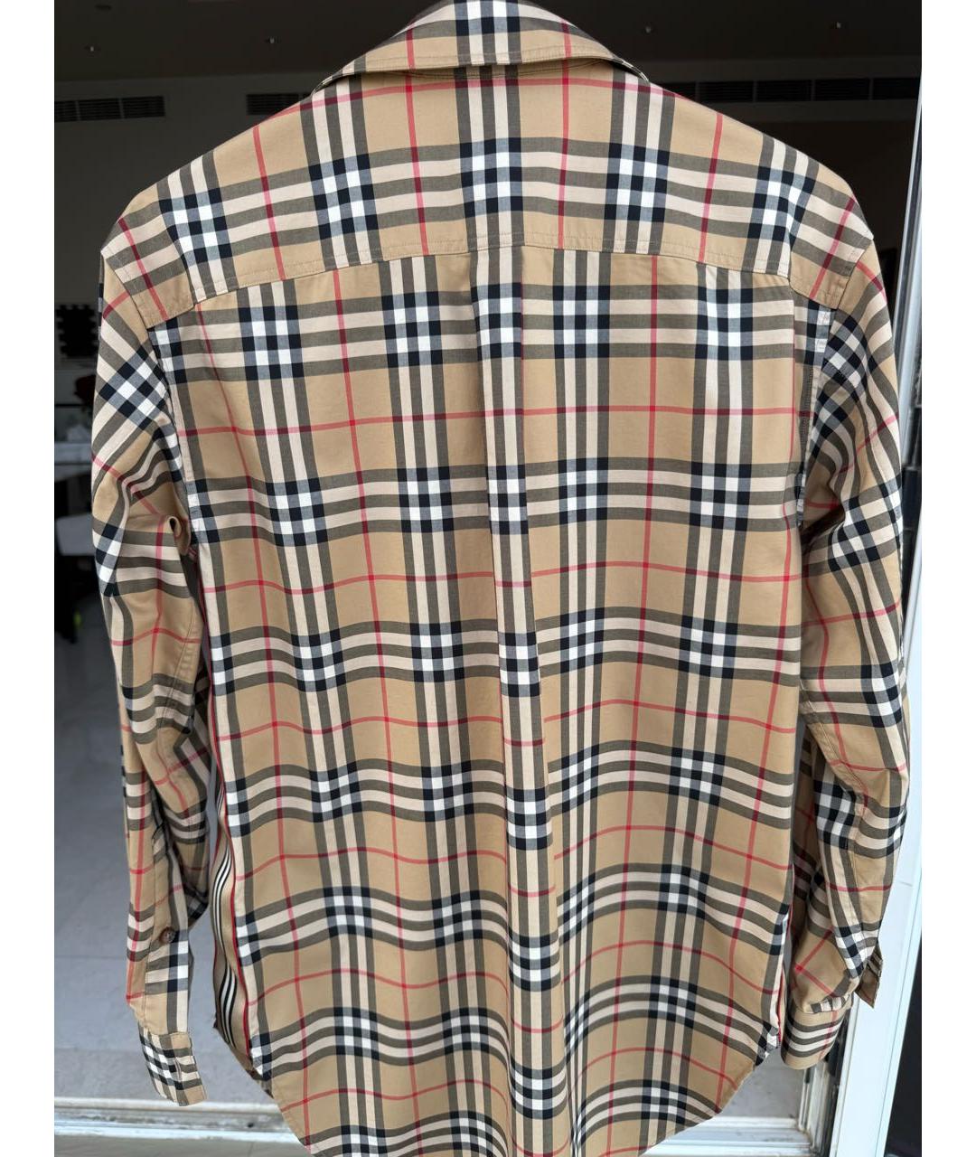 BURBERRY Коричневая хлопковая рубашка, фото 2