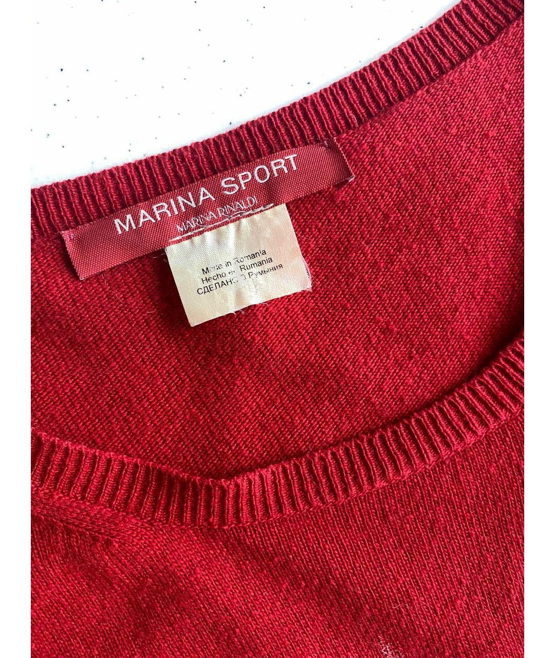 MARINA RINALDI Красный вискозный джемпер / свитер, фото 4