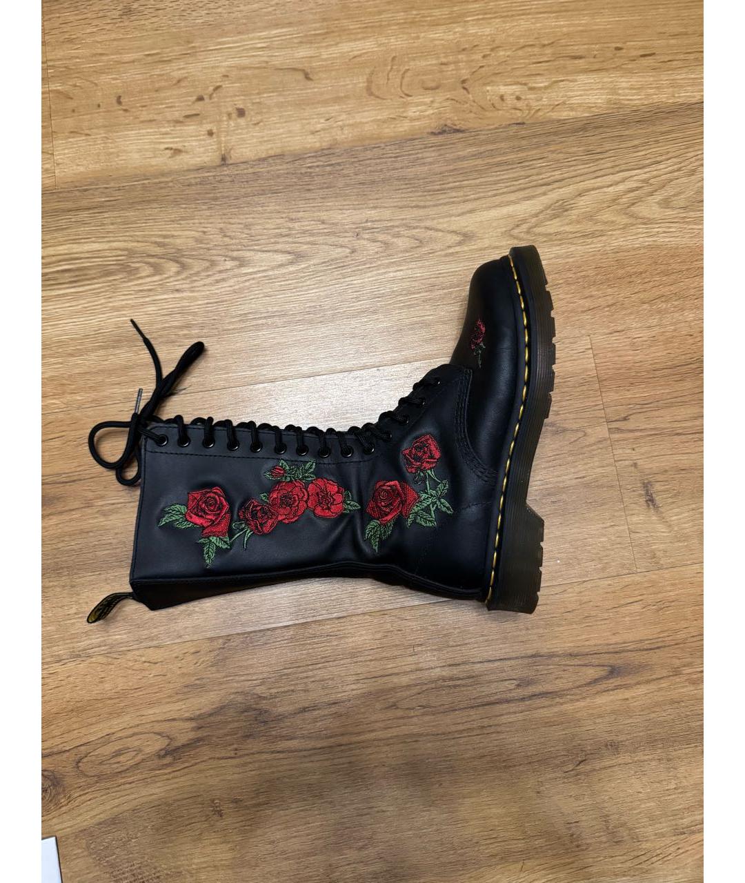 DR. MARTENS Черные кожаные ботинки, фото 9