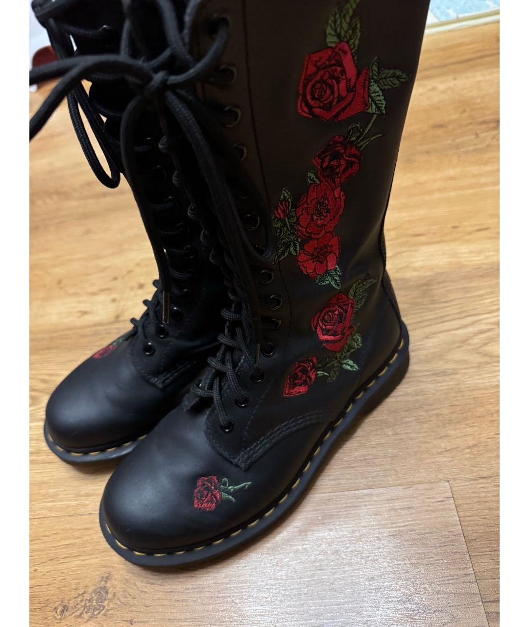 DR. MARTENS Черные кожаные ботинки, фото 2