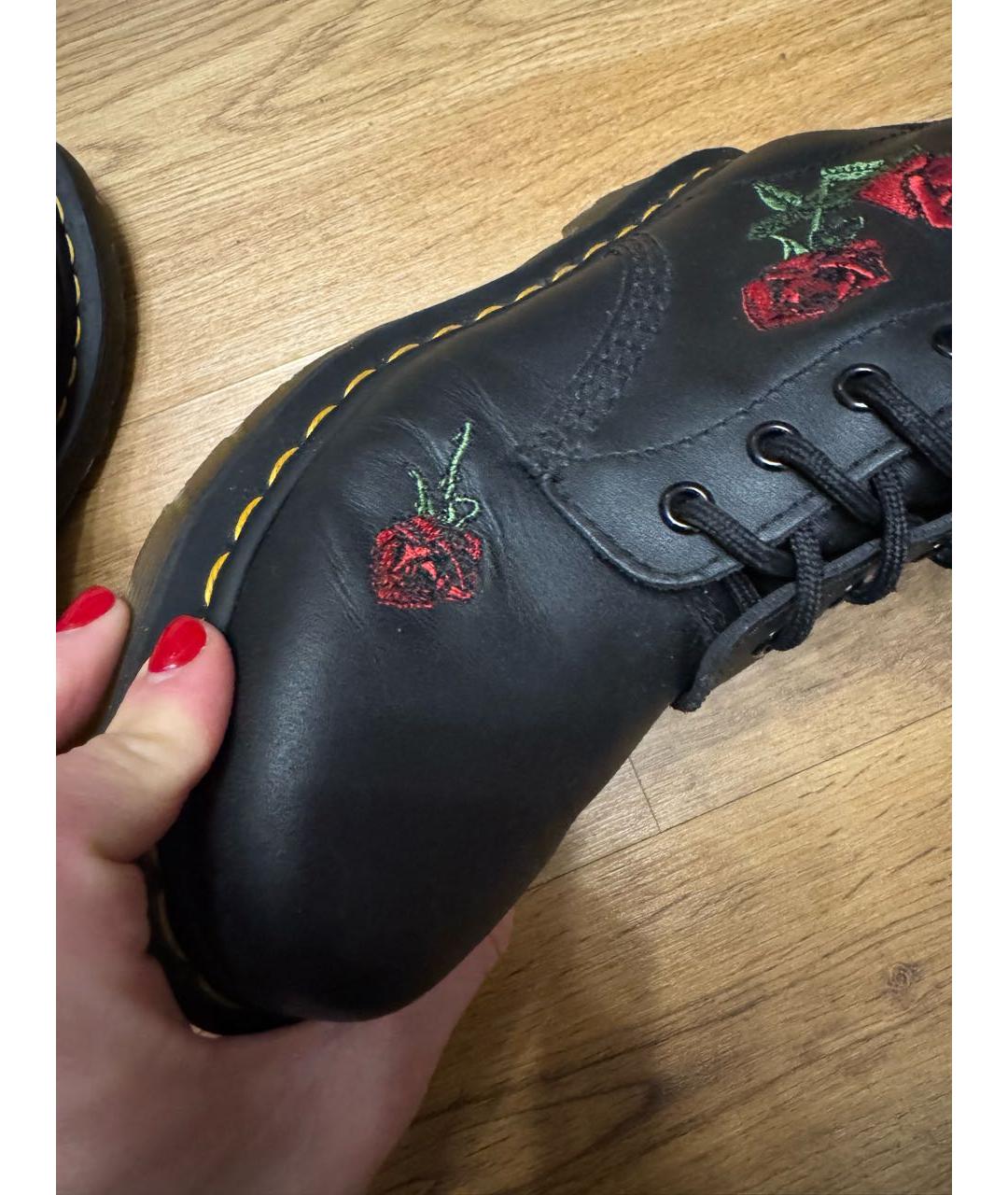 DR. MARTENS Черные кожаные ботинки, фото 7