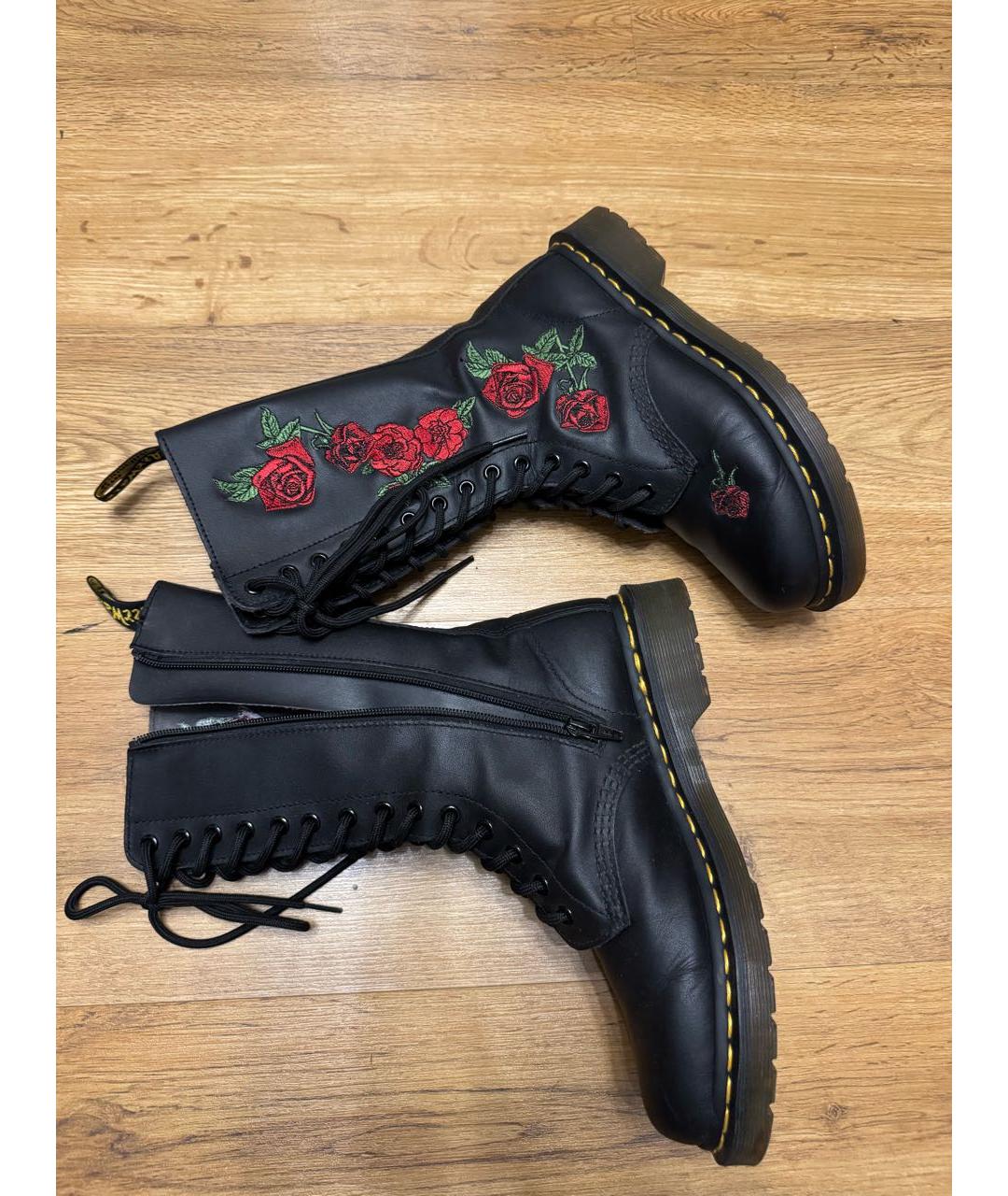 DR. MARTENS Черные кожаные ботинки, фото 5