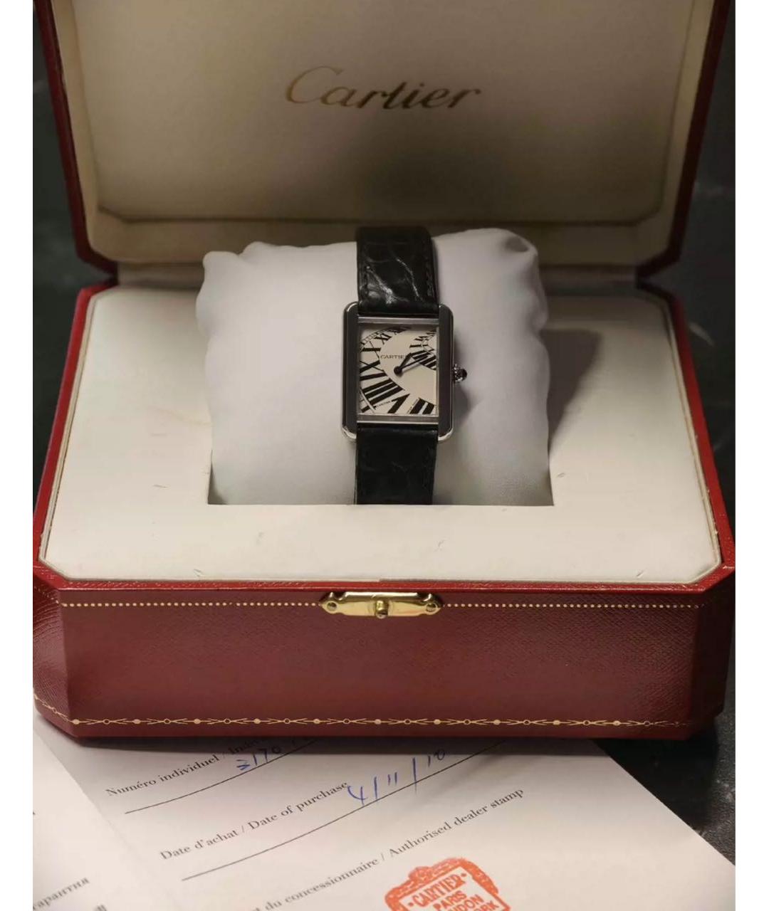 CARTIER Черные часы, фото 2