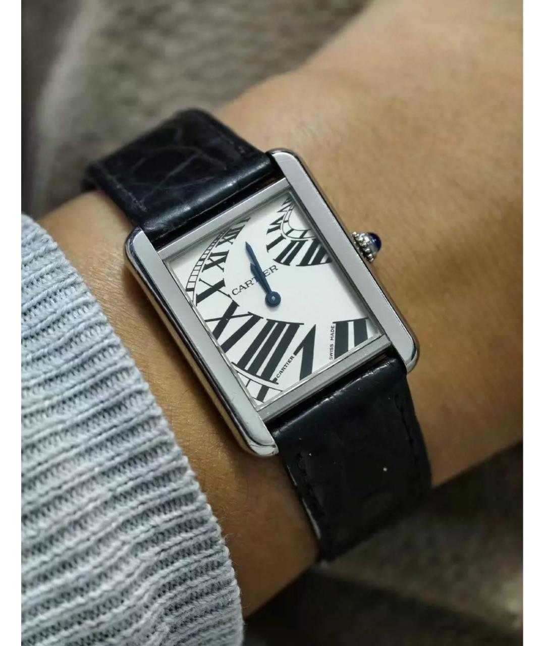 CARTIER Черные часы, фото 5