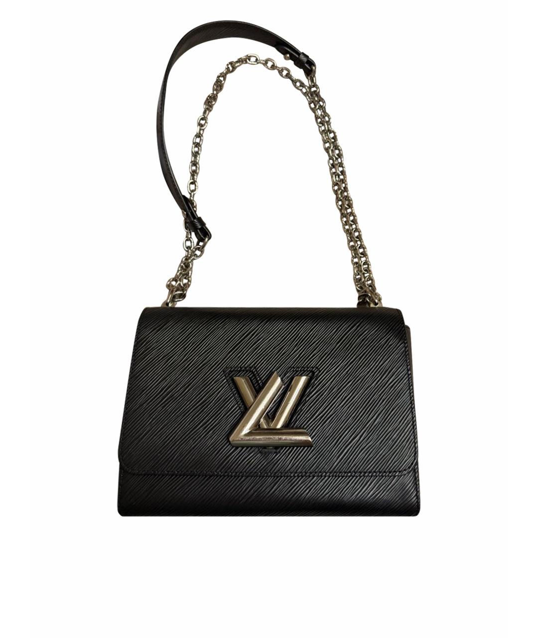 LOUIS VUITTON Черная кожаная сумка через плечо, фото 1