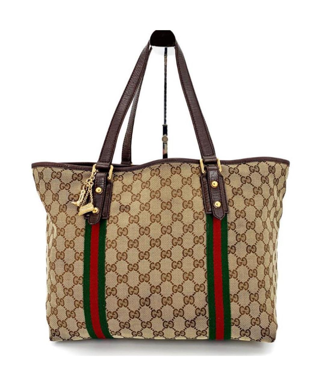 GUCCI Бежевая сумка тоут, фото 9