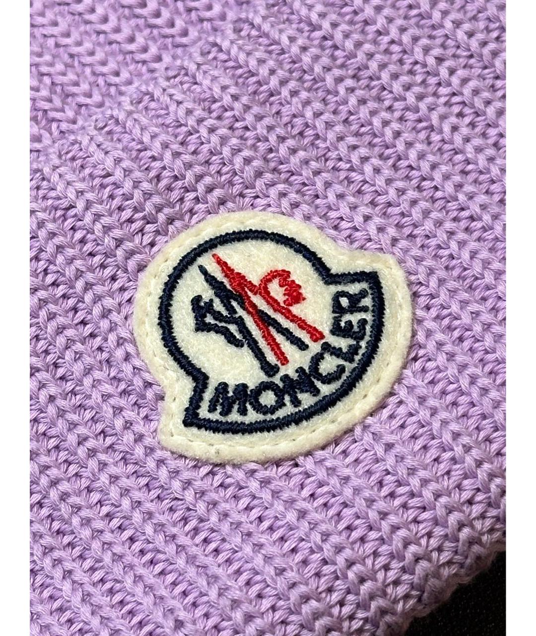 MONCLER Фиолетовая хлопковая шапка, фото 3