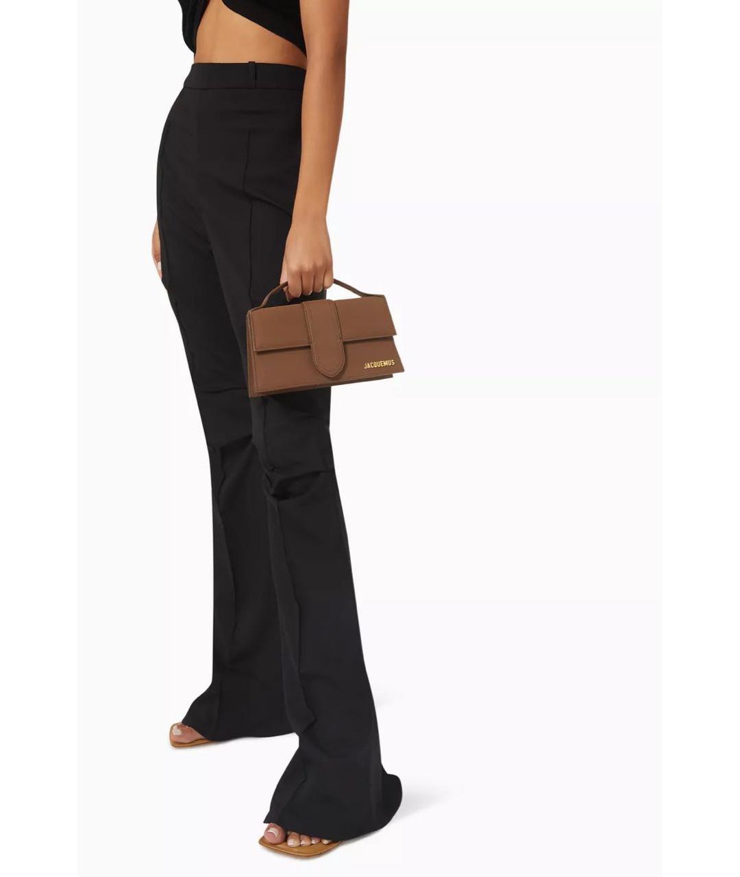 JACQUEMUS Коричневая кожаная сумка через плечо, фото 5