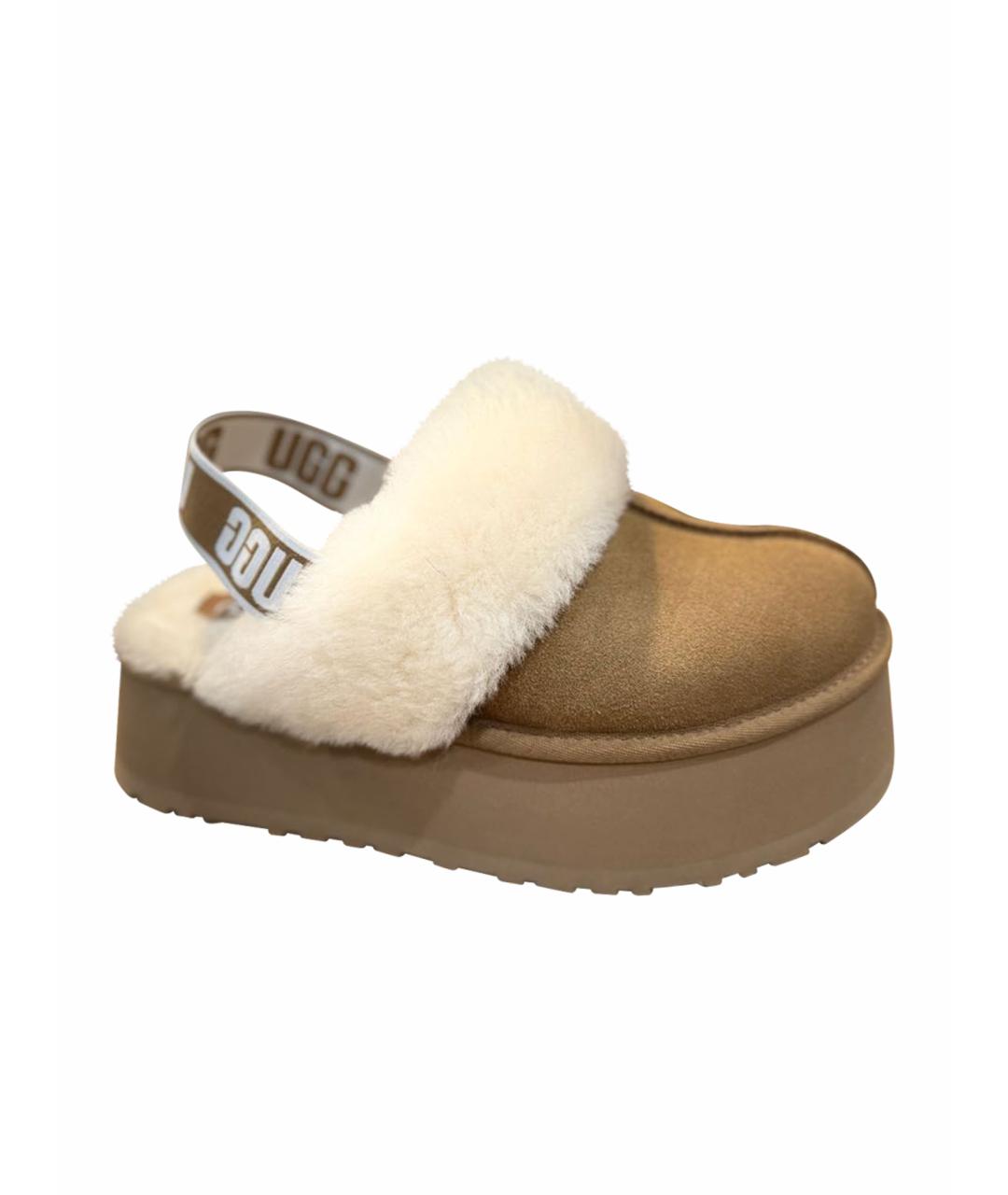 UGG AUSTRALIA Коричневые замшевые сабо, фото 1