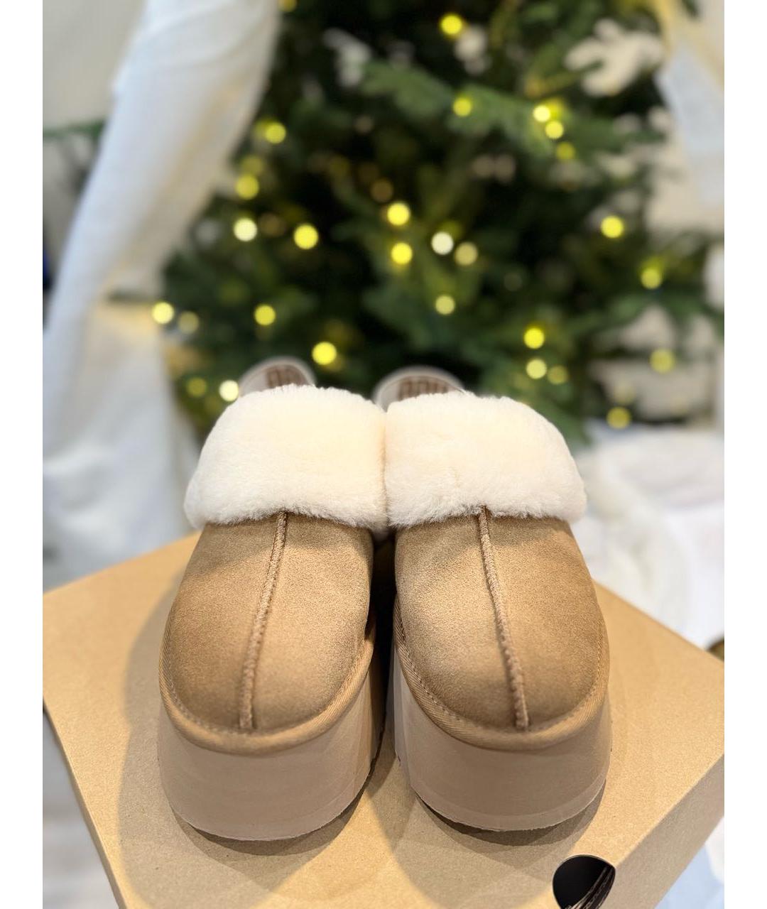 UGG AUSTRALIA Коричневые замшевые сабо, фото 2