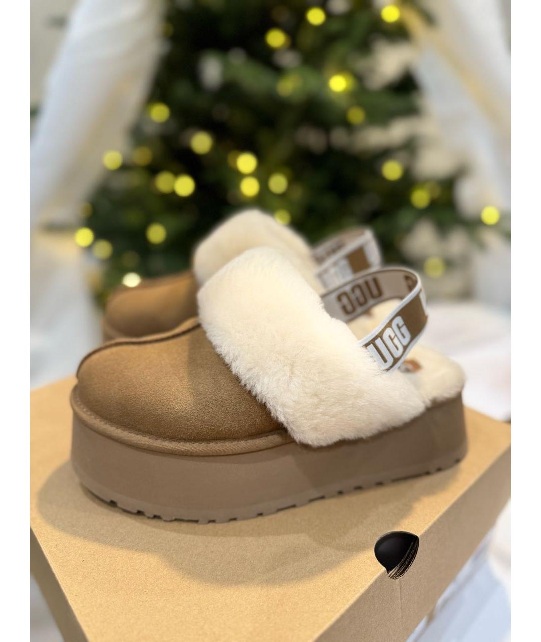 UGG AUSTRALIA Коричневые замшевые сабо, фото 8