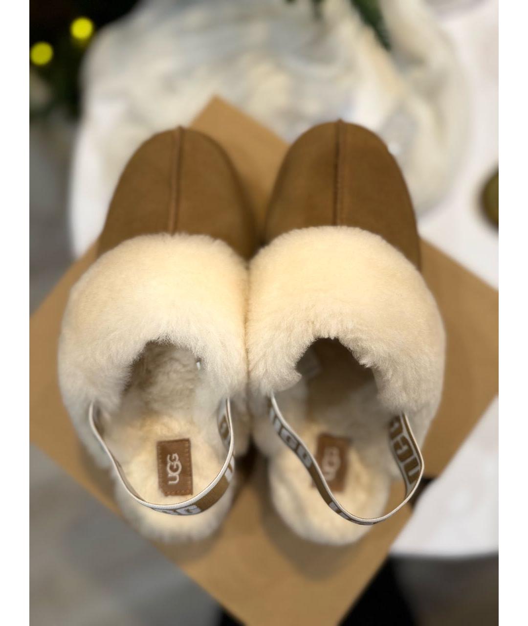 UGG AUSTRALIA Коричневые замшевые сабо, фото 3