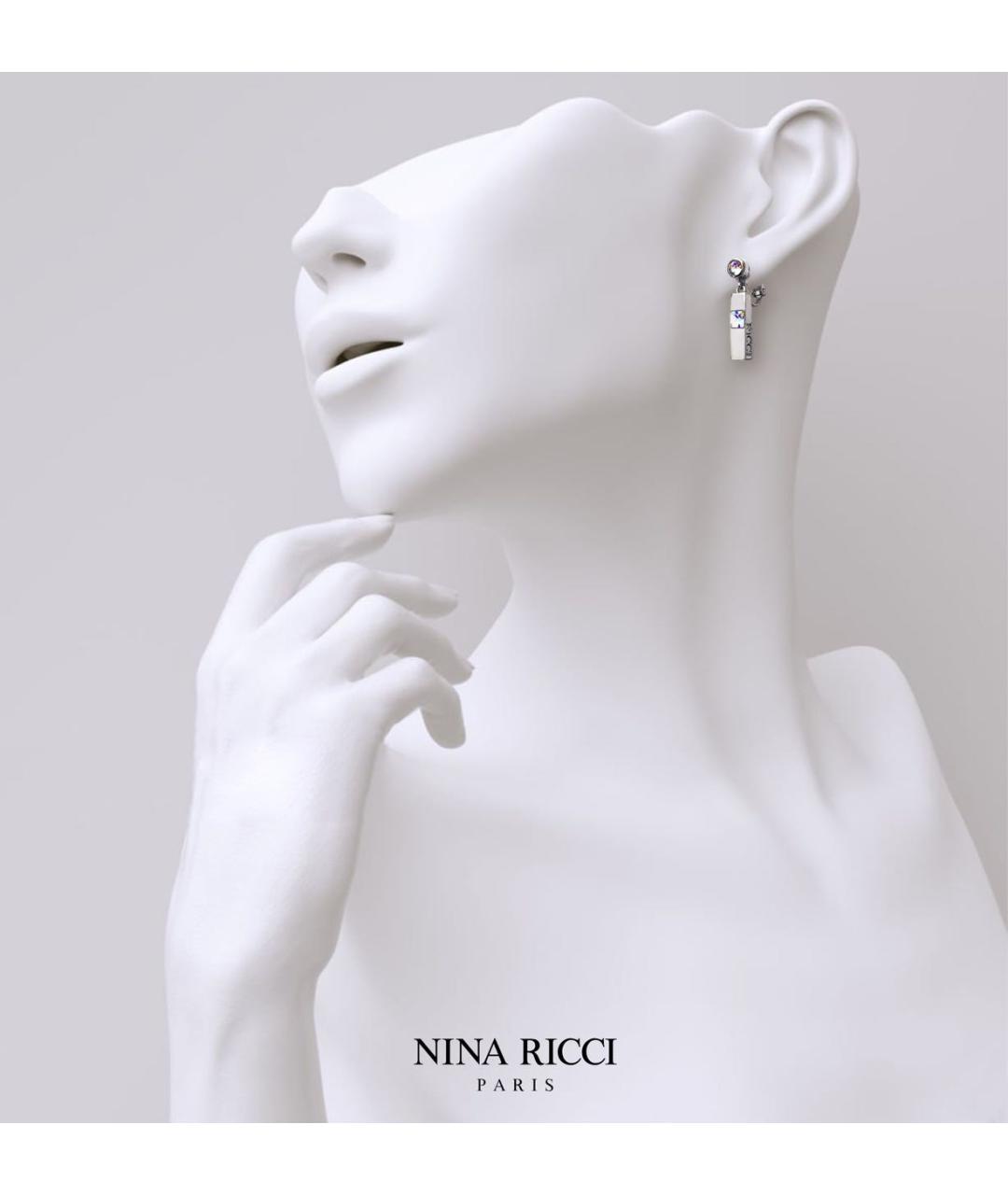 NINA RICCI Серебряные латунные серьги, фото 4