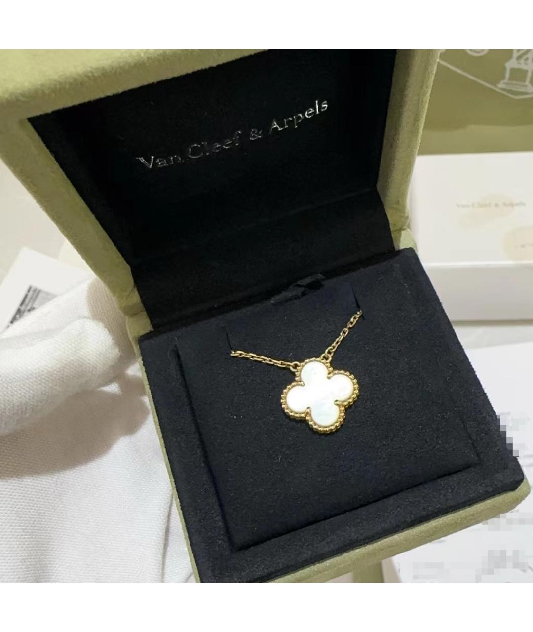 VAN CLEEF & ARPELS Белое колье из желтого золота, фото 4