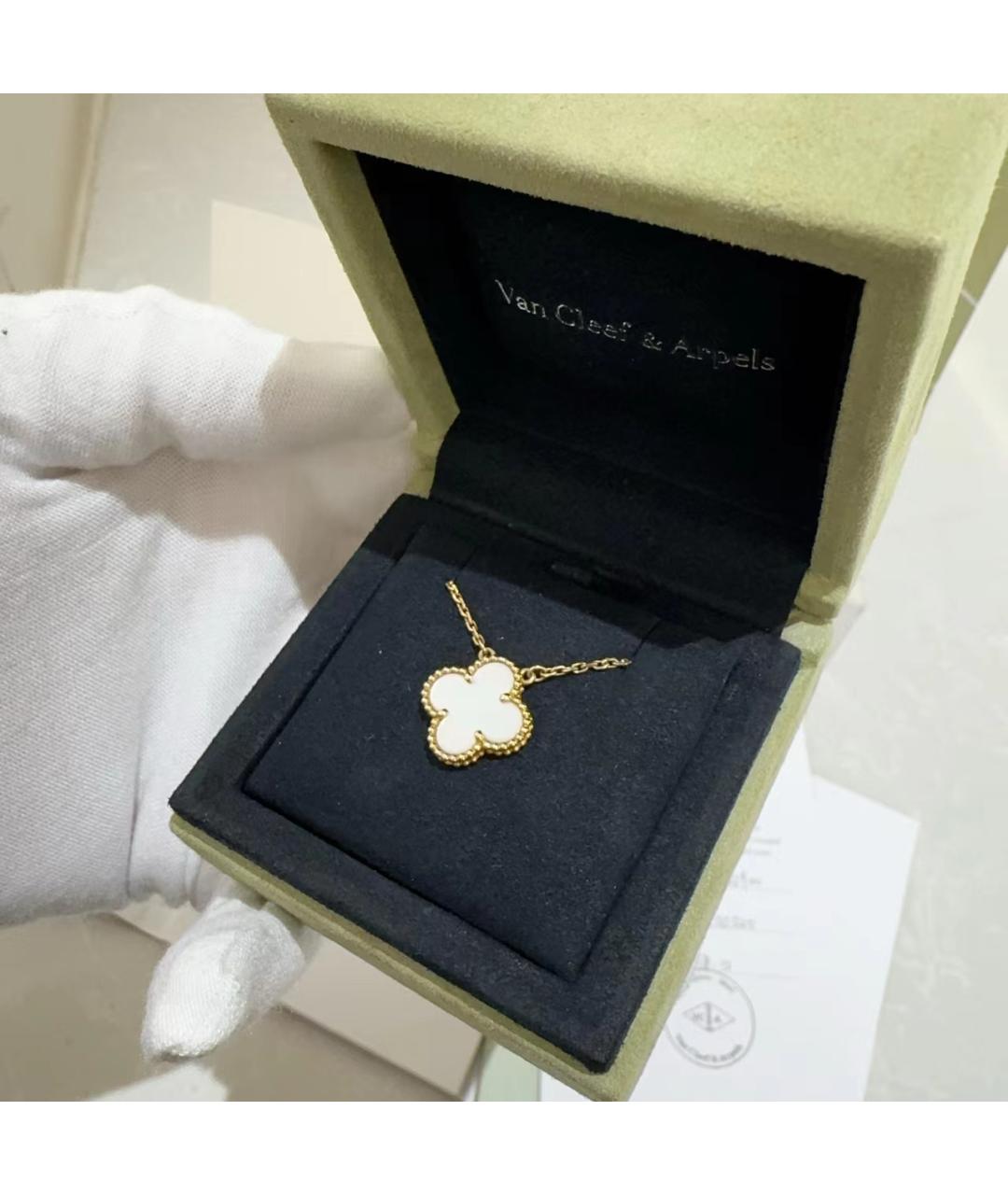 VAN CLEEF & ARPELS Белое колье из желтого золота, фото 2