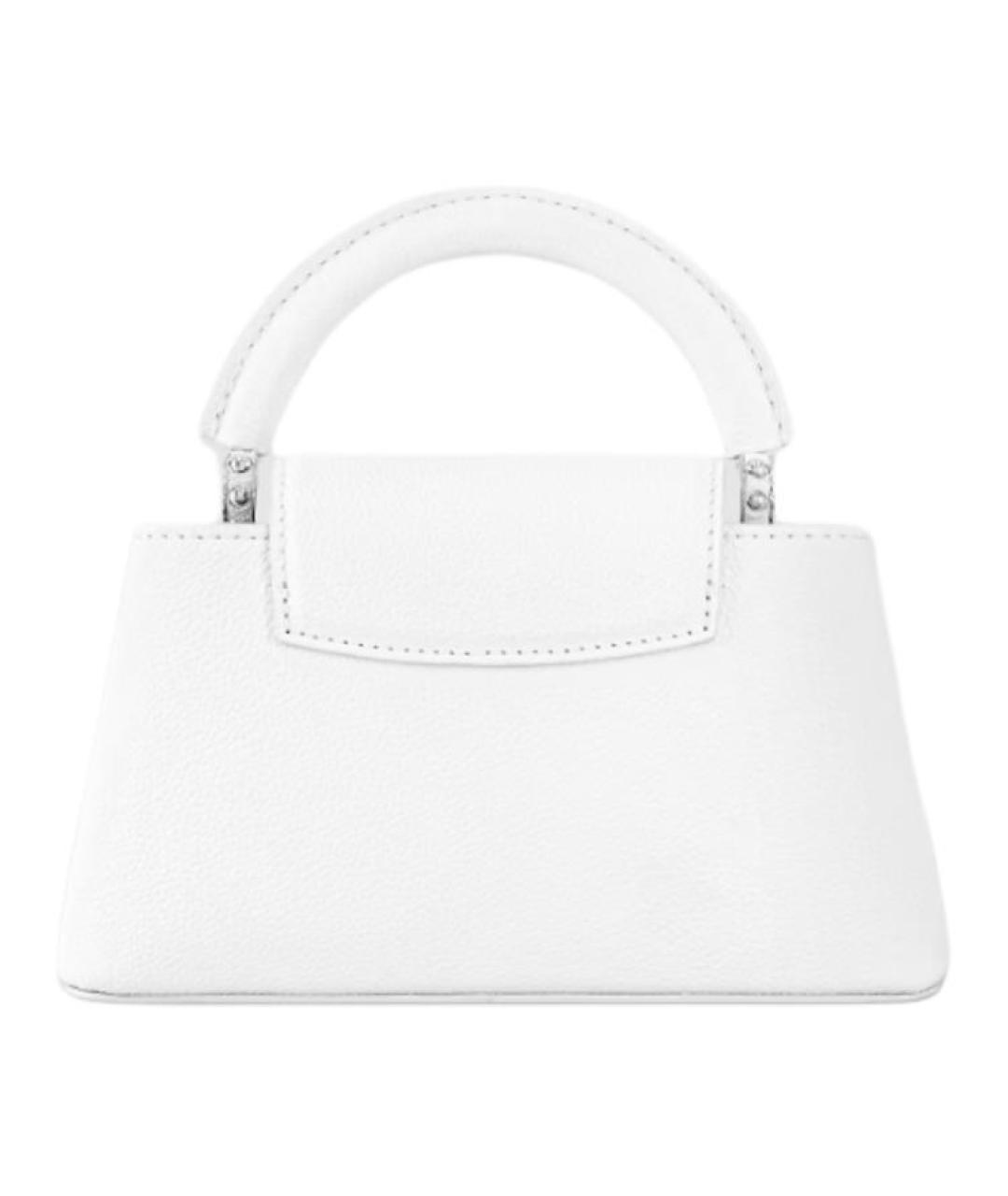 LOUIS VUITTON Белая кожаная сумка через плечо, фото 3