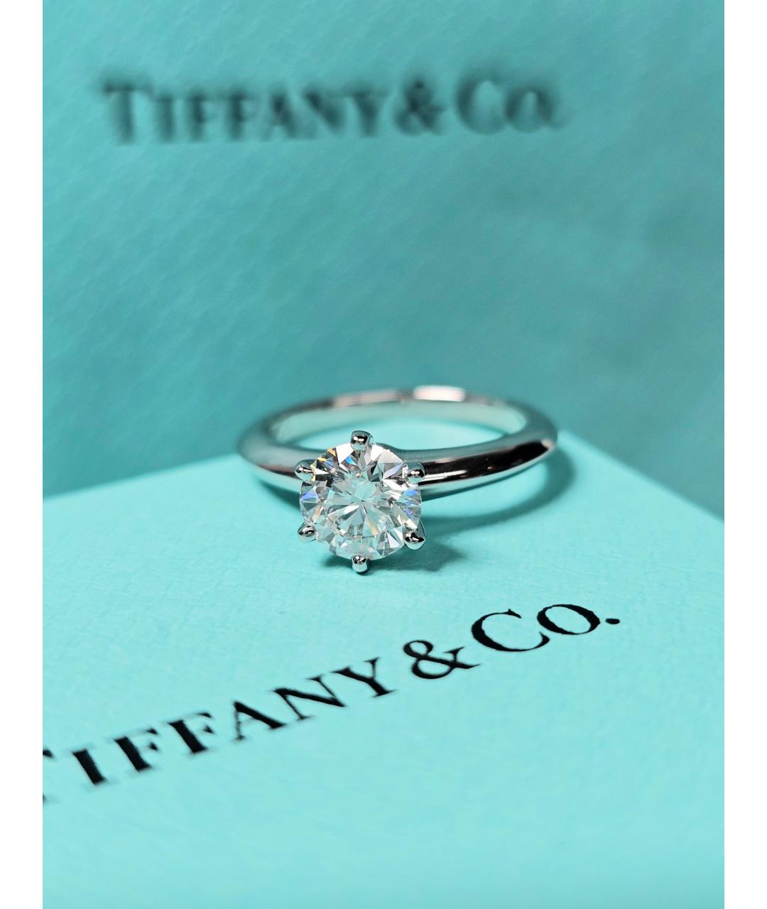 TIFFANY&CO Серебряное платиновое кольцо, фото 3