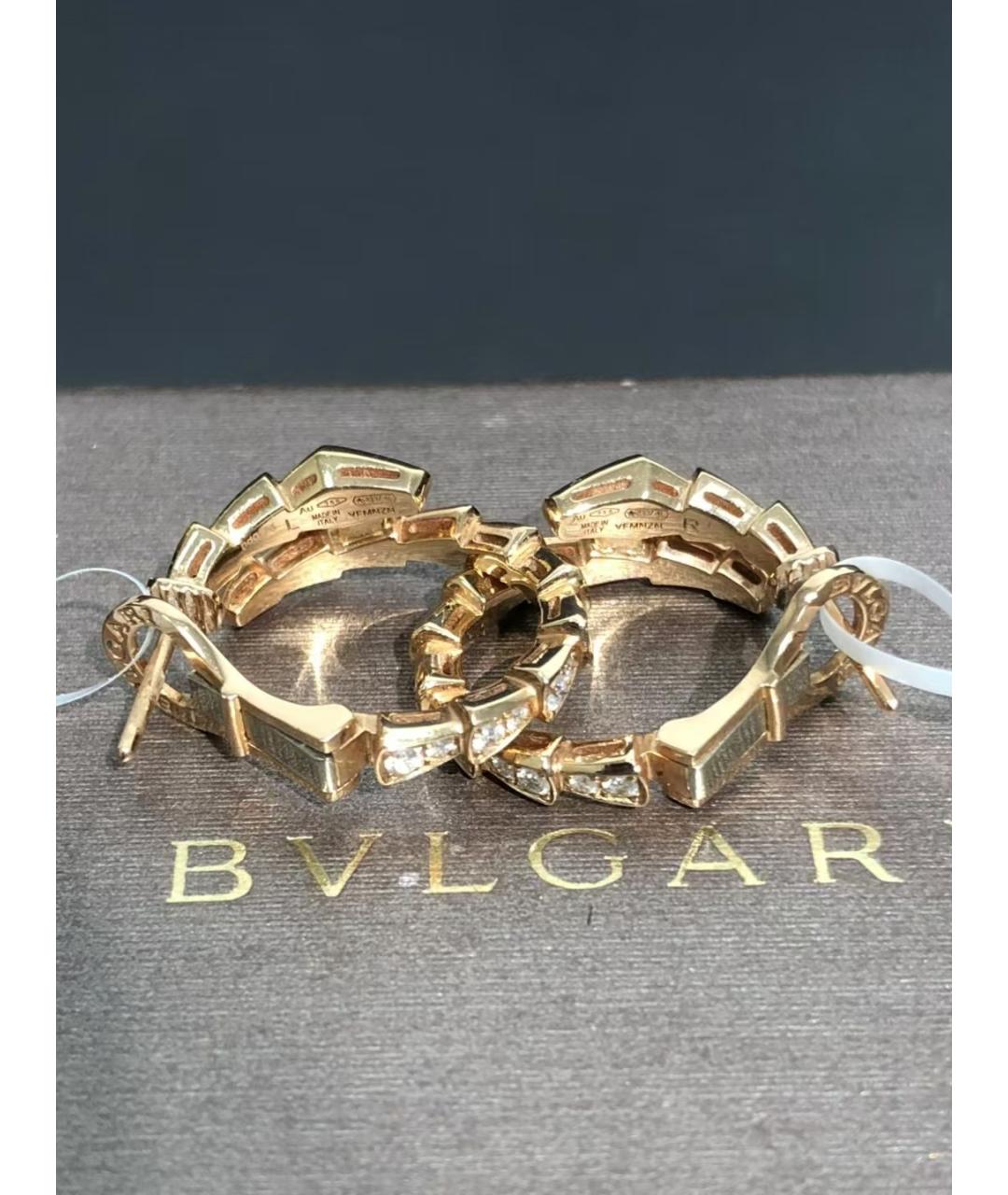 BVLGARI Золотые серьги из розового золота, фото 3