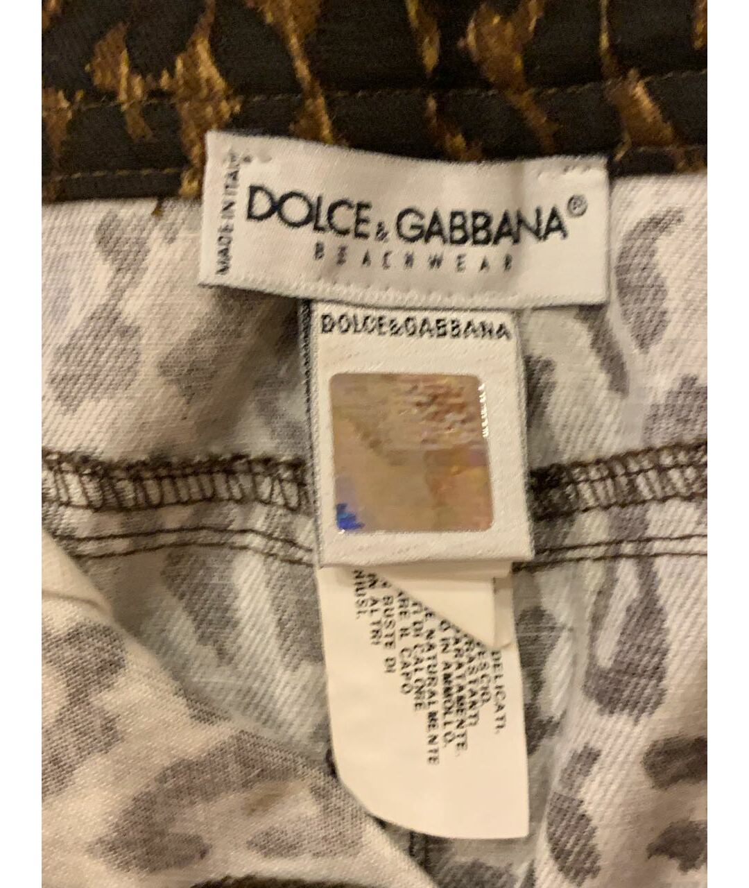 DOLCE&GABBANA Мульти хлопковая юбка мини, фото 3