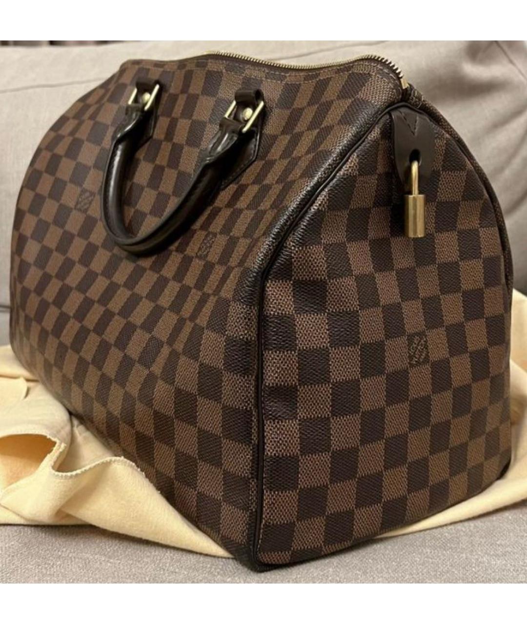 LOUIS VUITTON Коричневая сумка с короткими ручками, фото 3