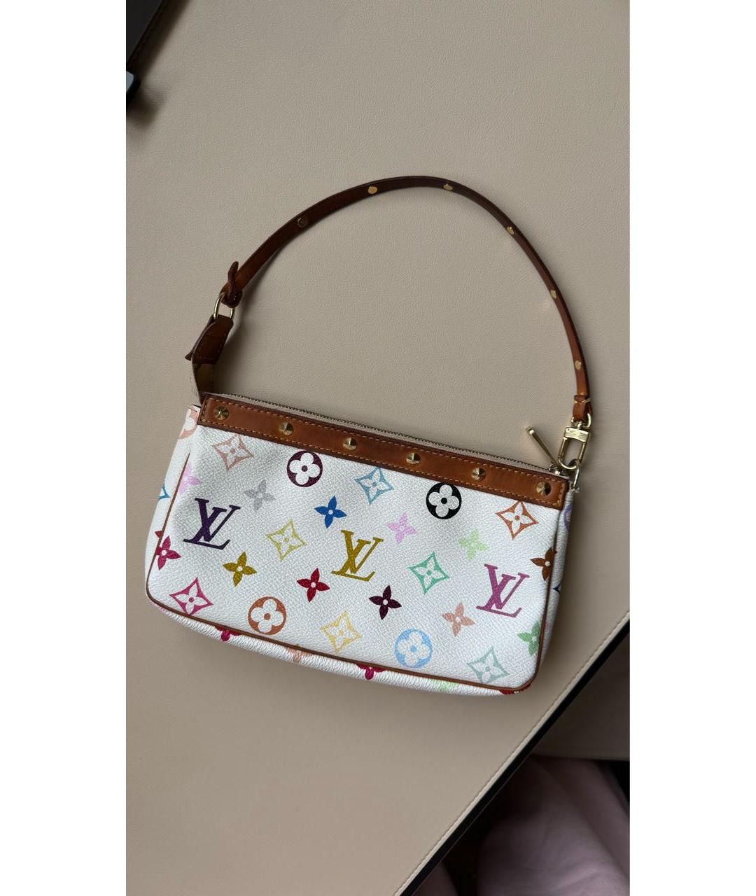 LOUIS VUITTON Белая сумка с короткими ручками, фото 9