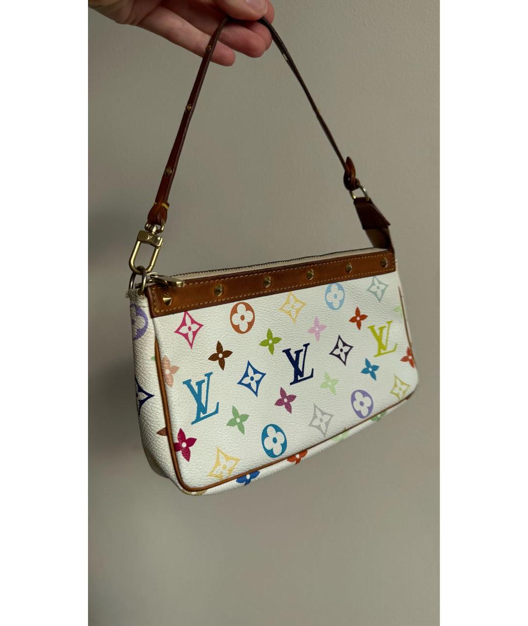 LOUIS VUITTON Белая сумка с короткими ручками, фото 6
