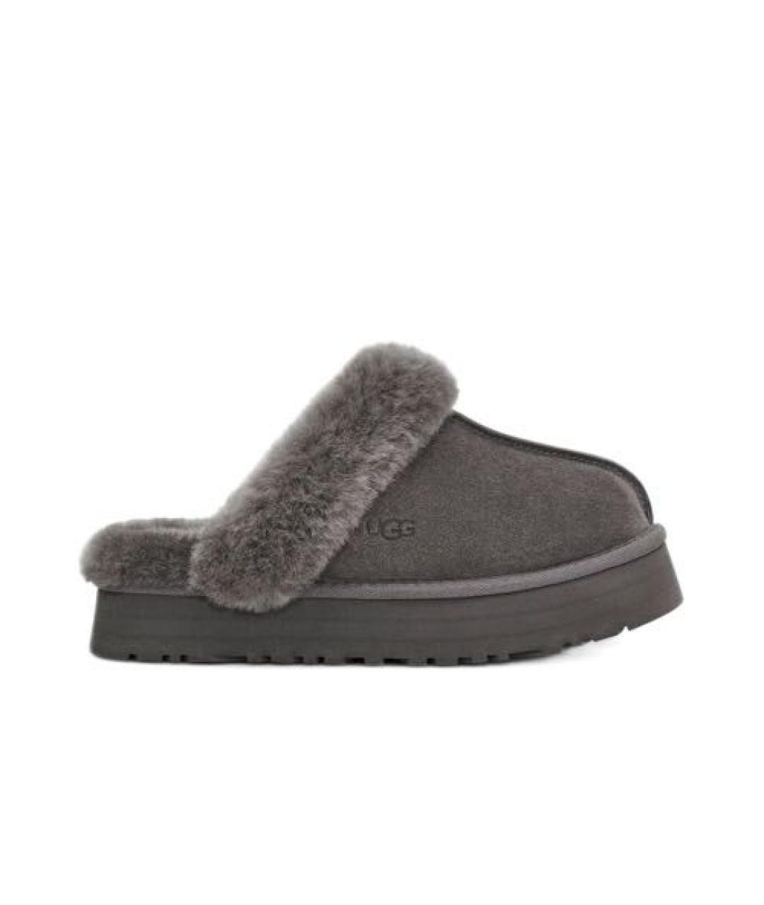 UGG AUSTRALIA Серые замшевые сабо, фото 1