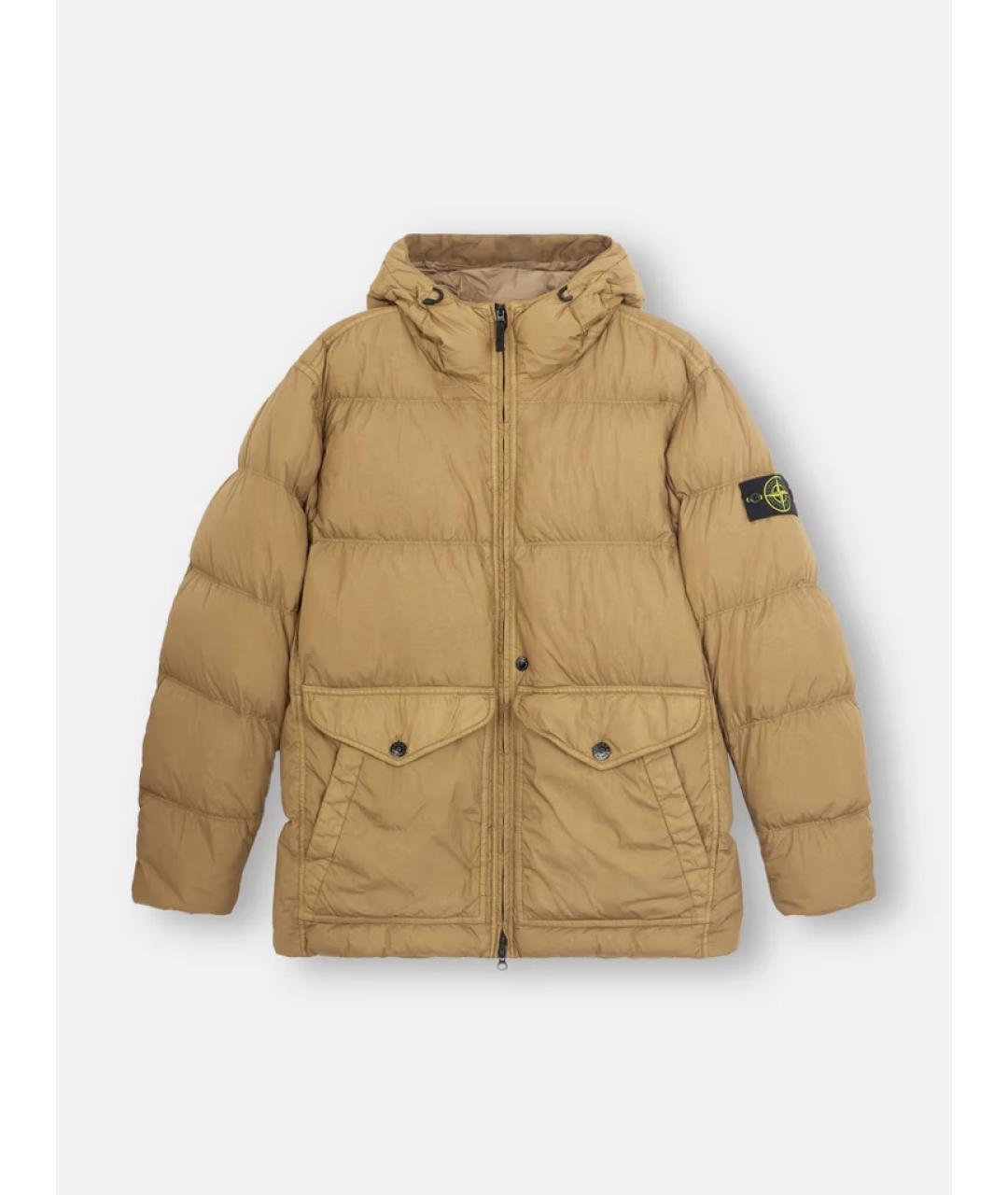 STONE ISLAND Бежевый пуховик, фото 10