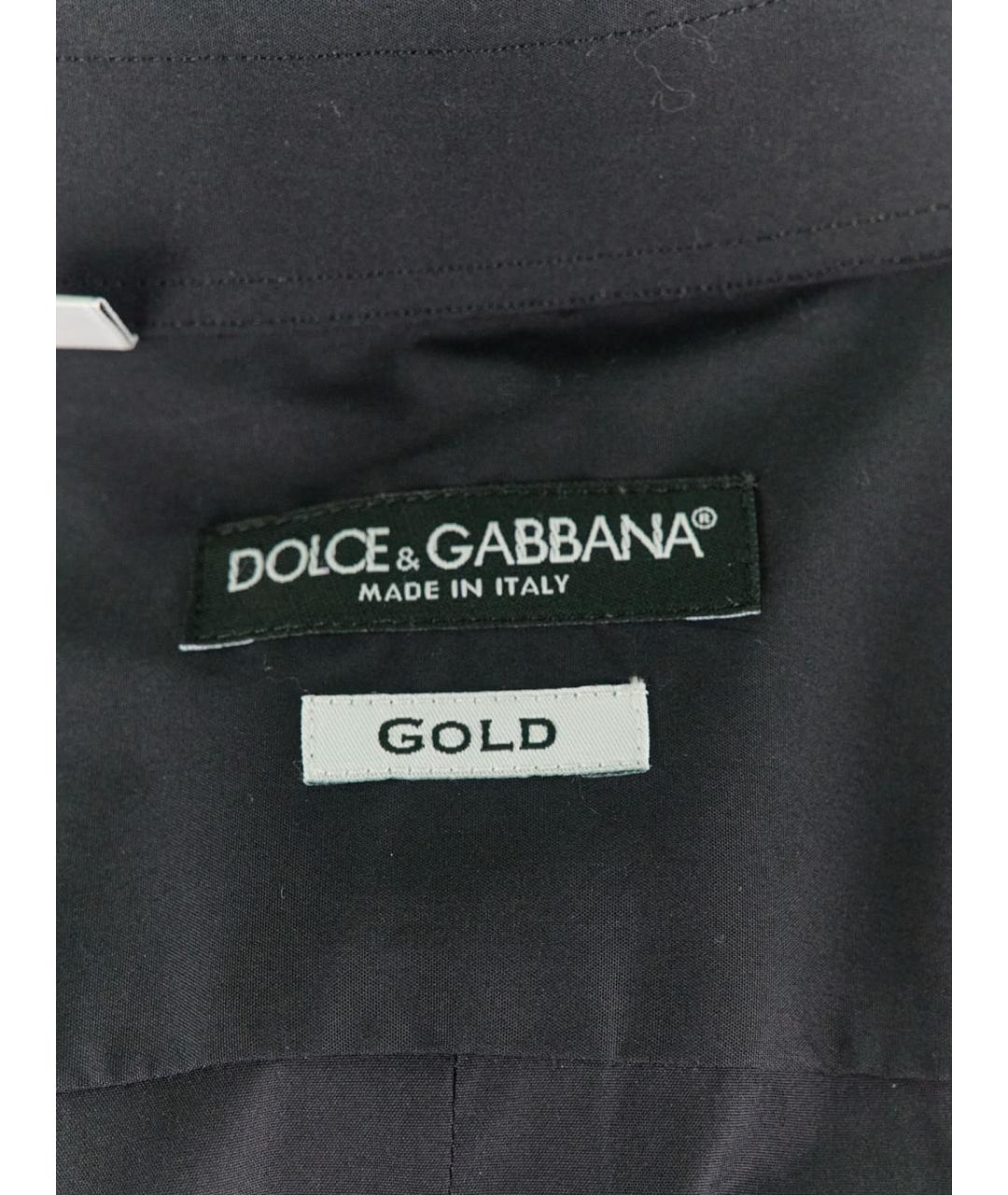 DOLCE&GABBANA Черная хлопковая классическая рубашка, фото 7