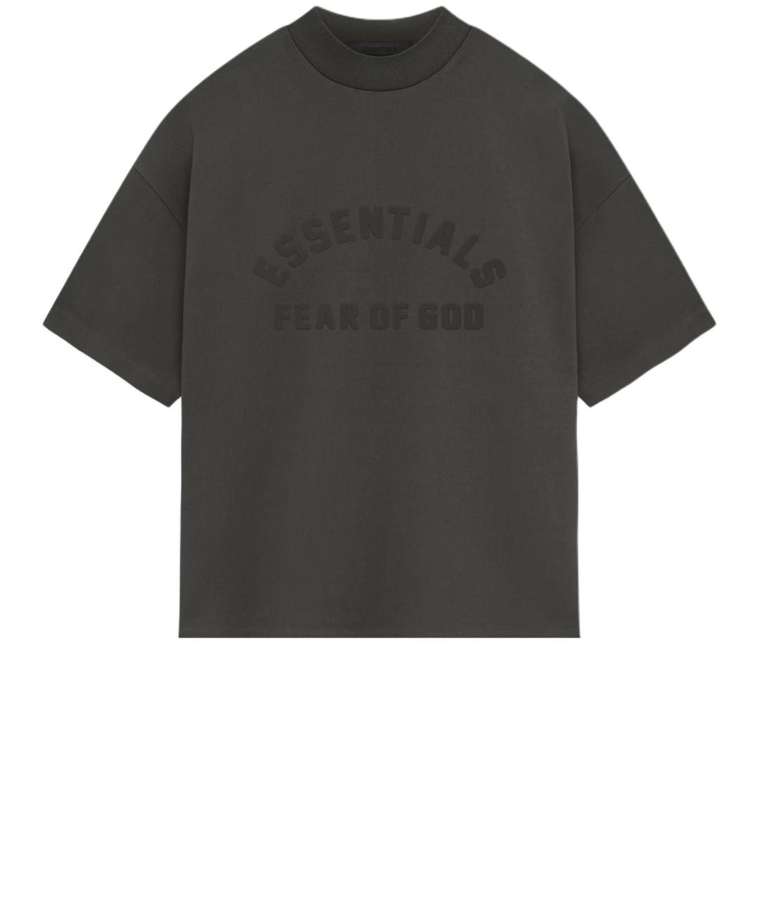 FEAR OF GOD Коричневая хлопковая футболка, фото 1