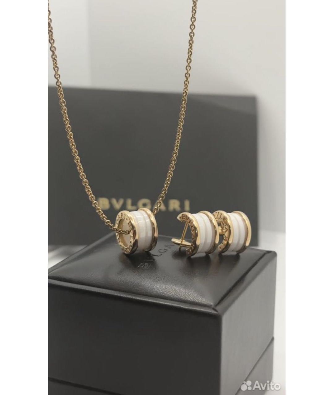 BVLGARI Белый комплект из желтого золота, фото 2