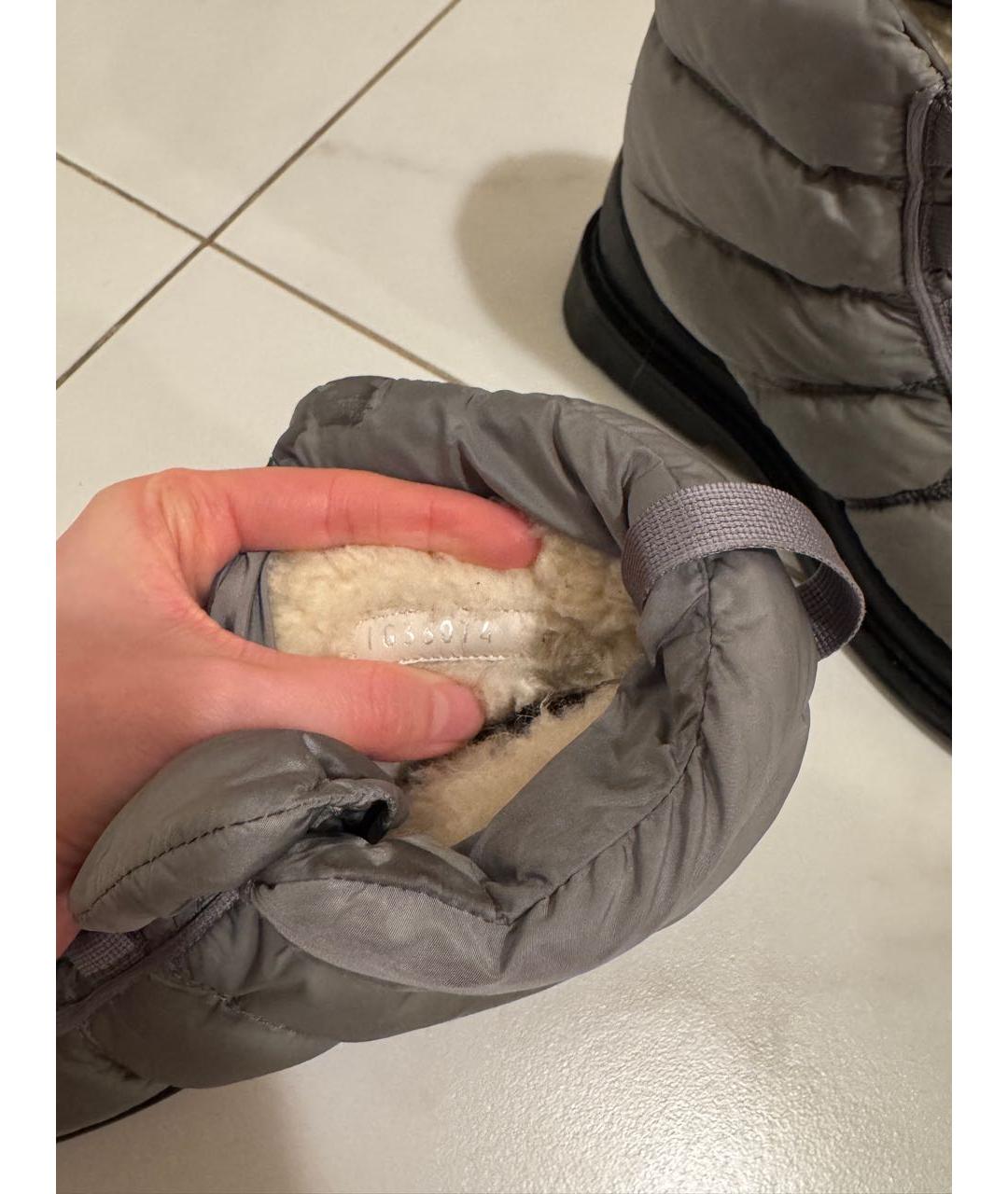 CHANEL Серые синтетические ботинки, фото 5