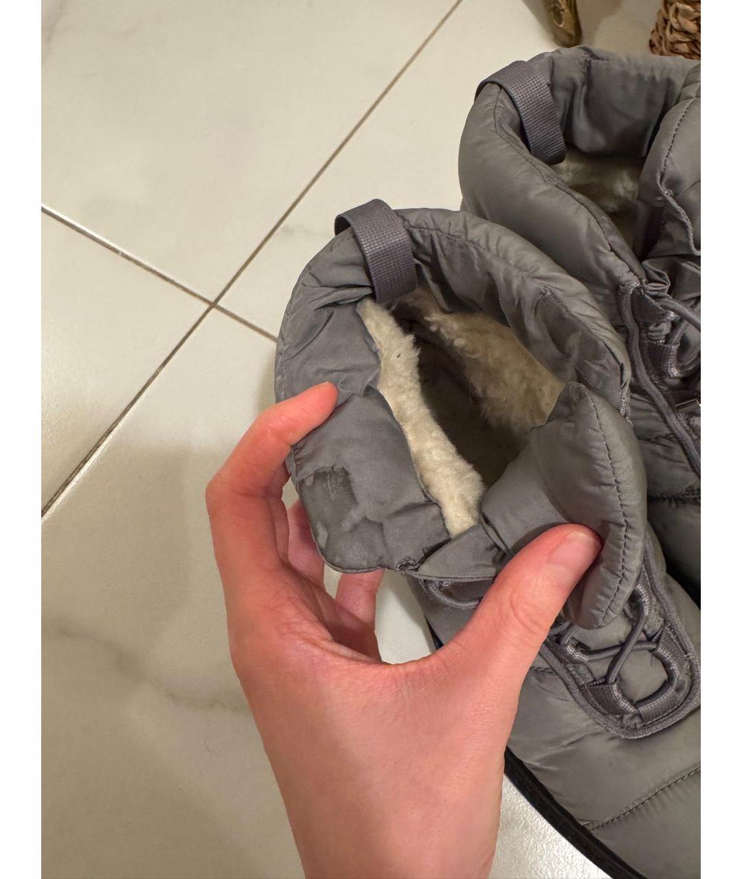 CHANEL Серые синтетические ботинки, фото 4