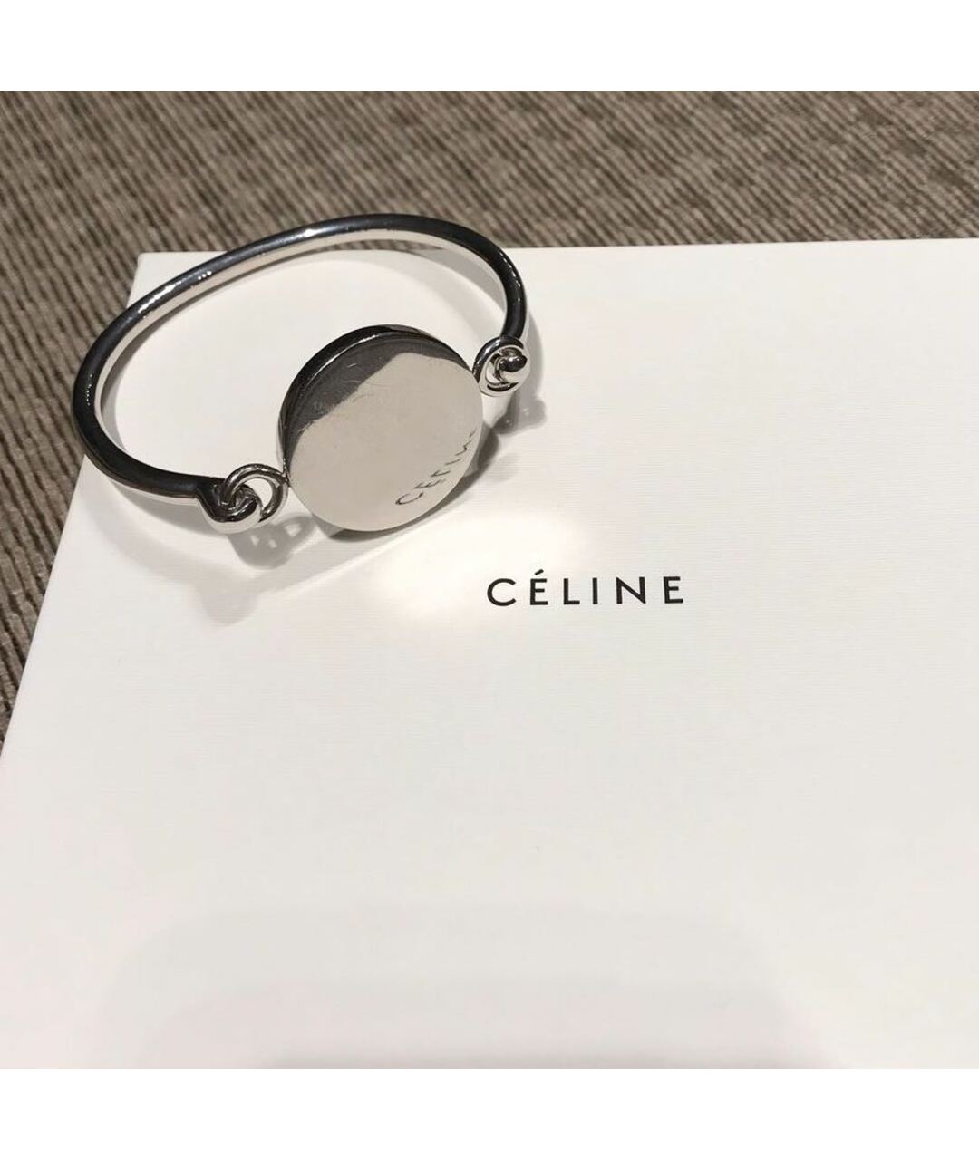 CELINE PRE-OWNED Серебрянный металлический браслет, фото 4