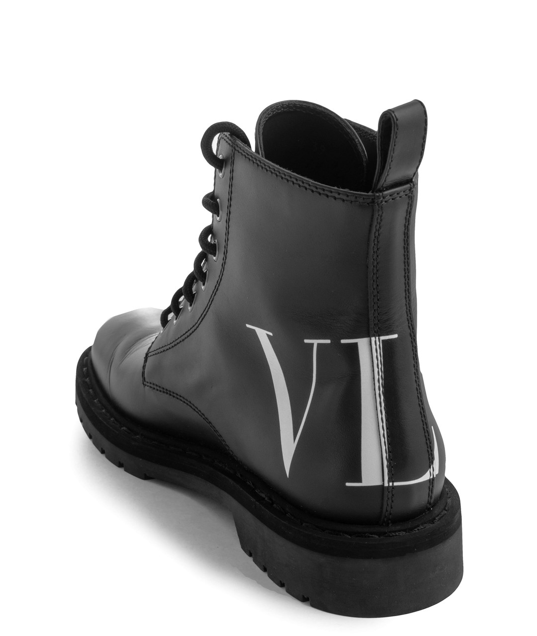 VALENTINO Черные кожаные ботинки, фото 3
