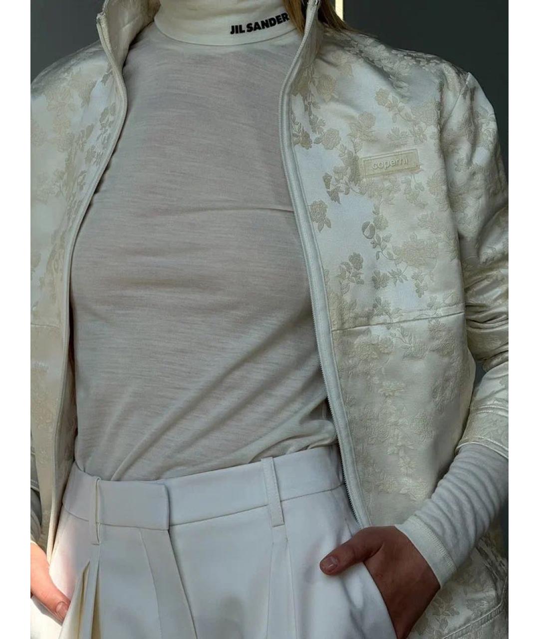 JIL SANDER Белая шерстяная водолазка, фото 4
