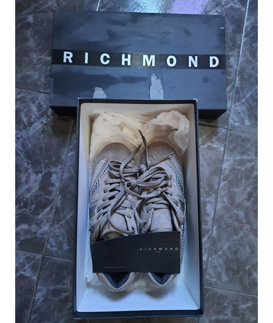 JOHN RICHMOND Бежевые замшевые кроссовки, фото 8