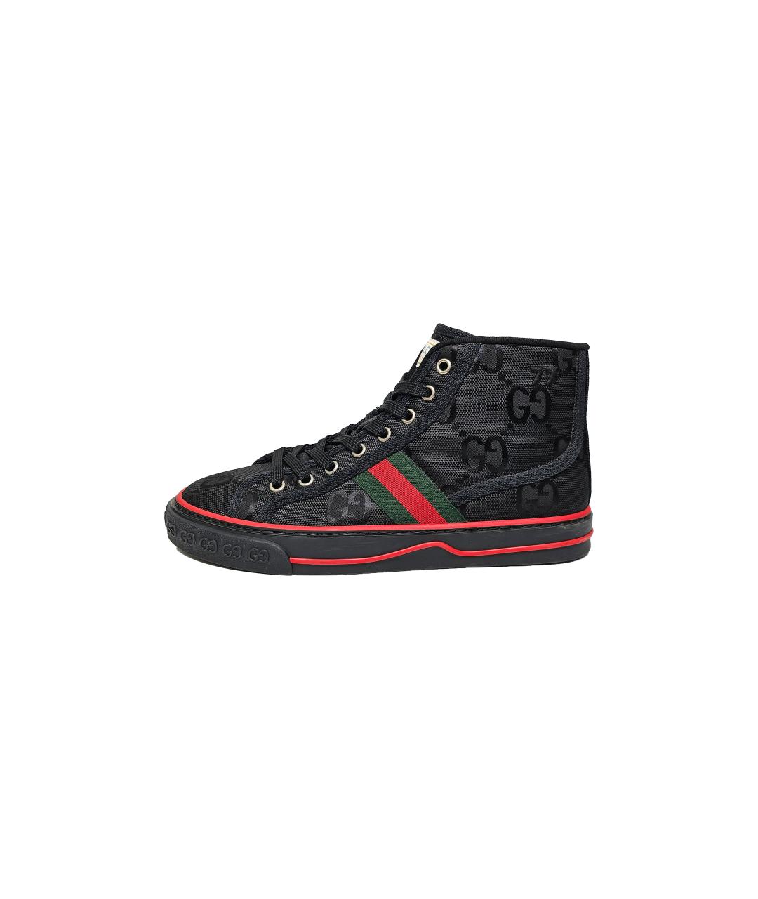 GUCCI Черные текстильные кеды, фото 10