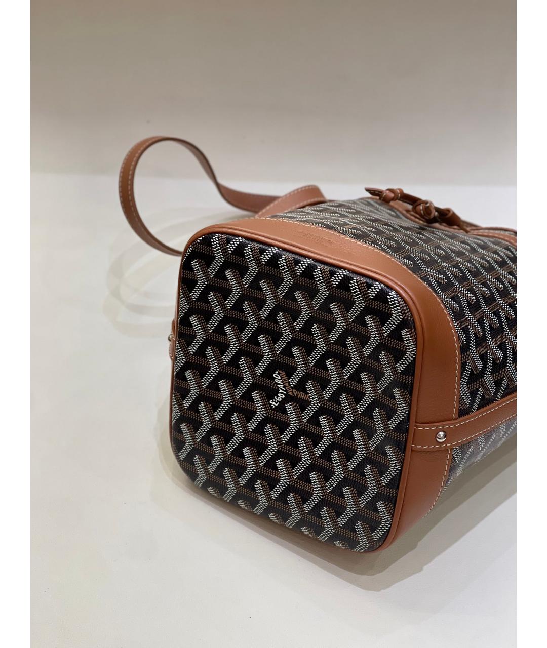 GOYARD Коричневая сумка через плечо из искусственной кожи, фото 5