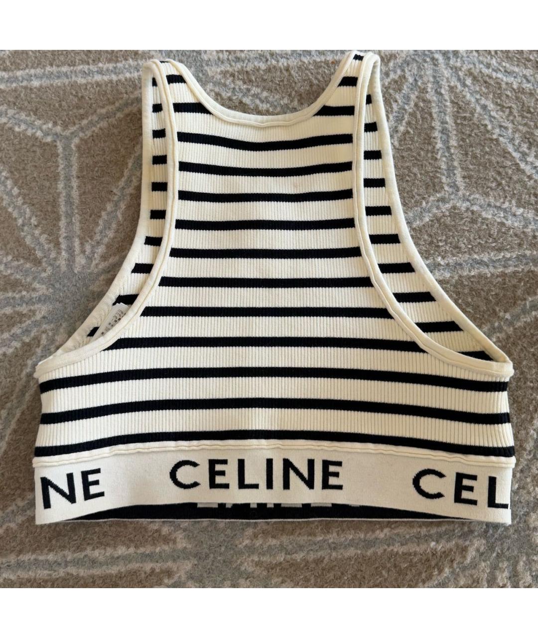 CELINE Белая майка, фото 5