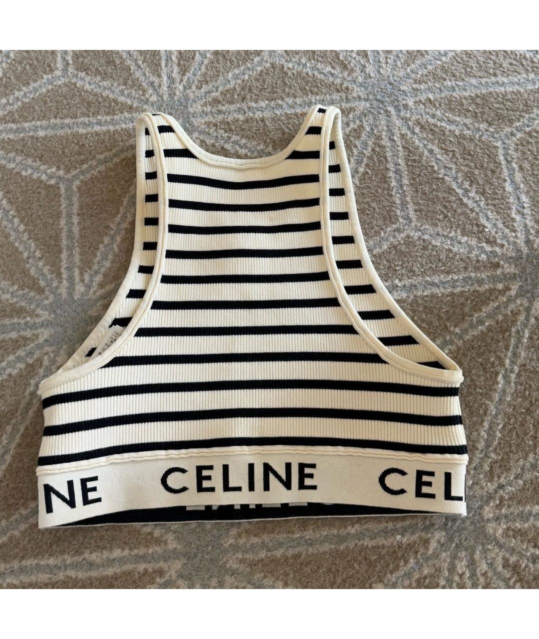 CELINE Белая майка, фото 6