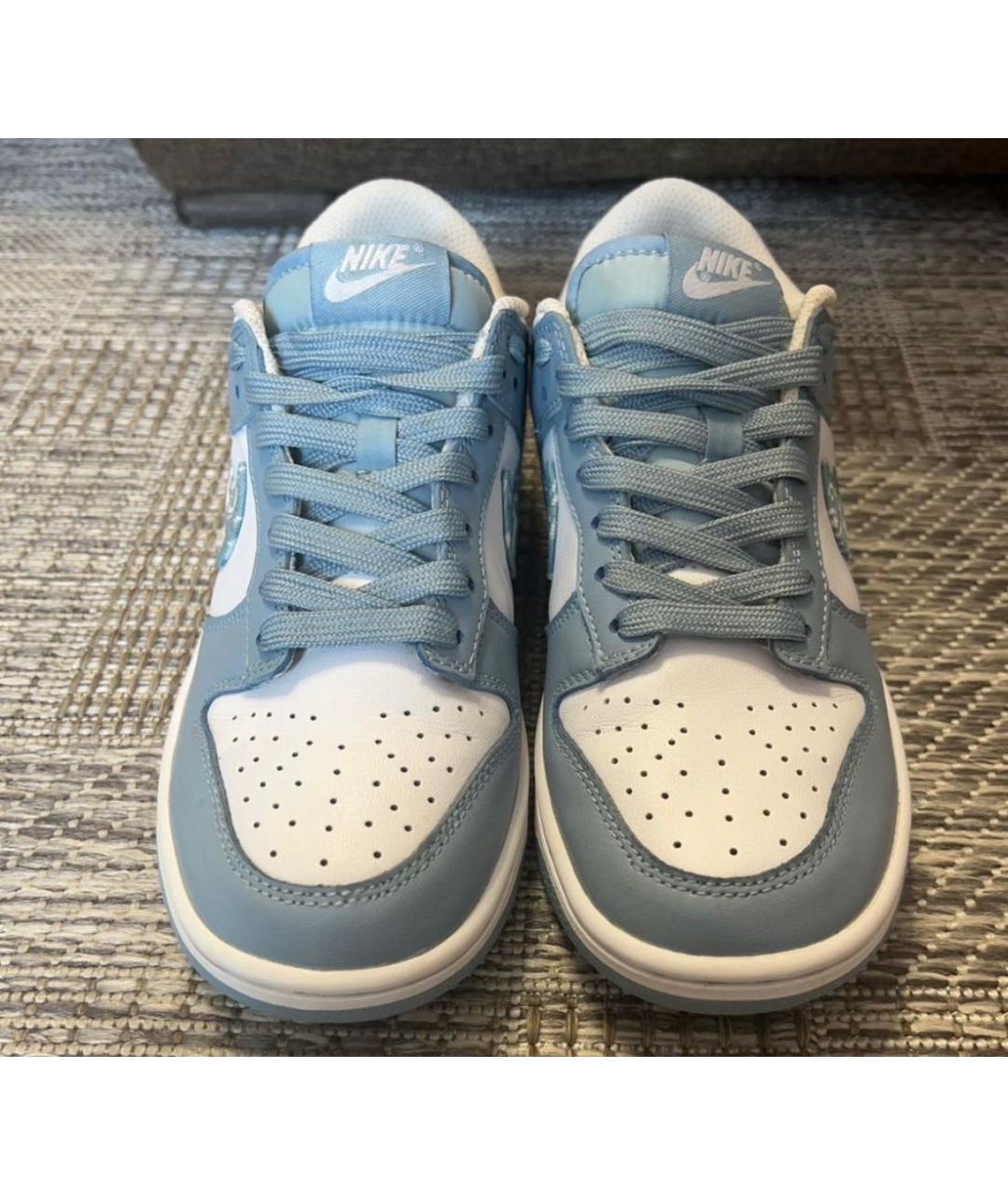 NIKE Голубые кожаные кроссовки, фото 2